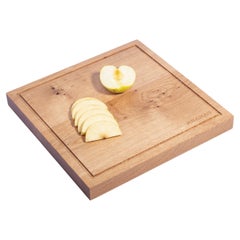 Tabla Cuadrada de Servir de Madera de Roble Natural con Borde