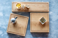 Bordo, lavagna rettangolare in legno massiccio di Oak Wood per la cucina