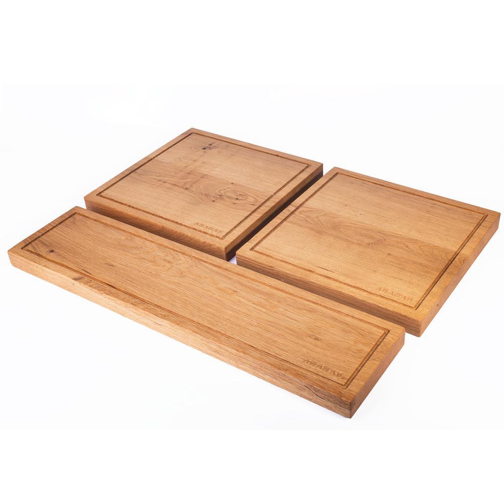 Turkish Border, Solid Oak Wood Rectangular Kitchen Board For Sale