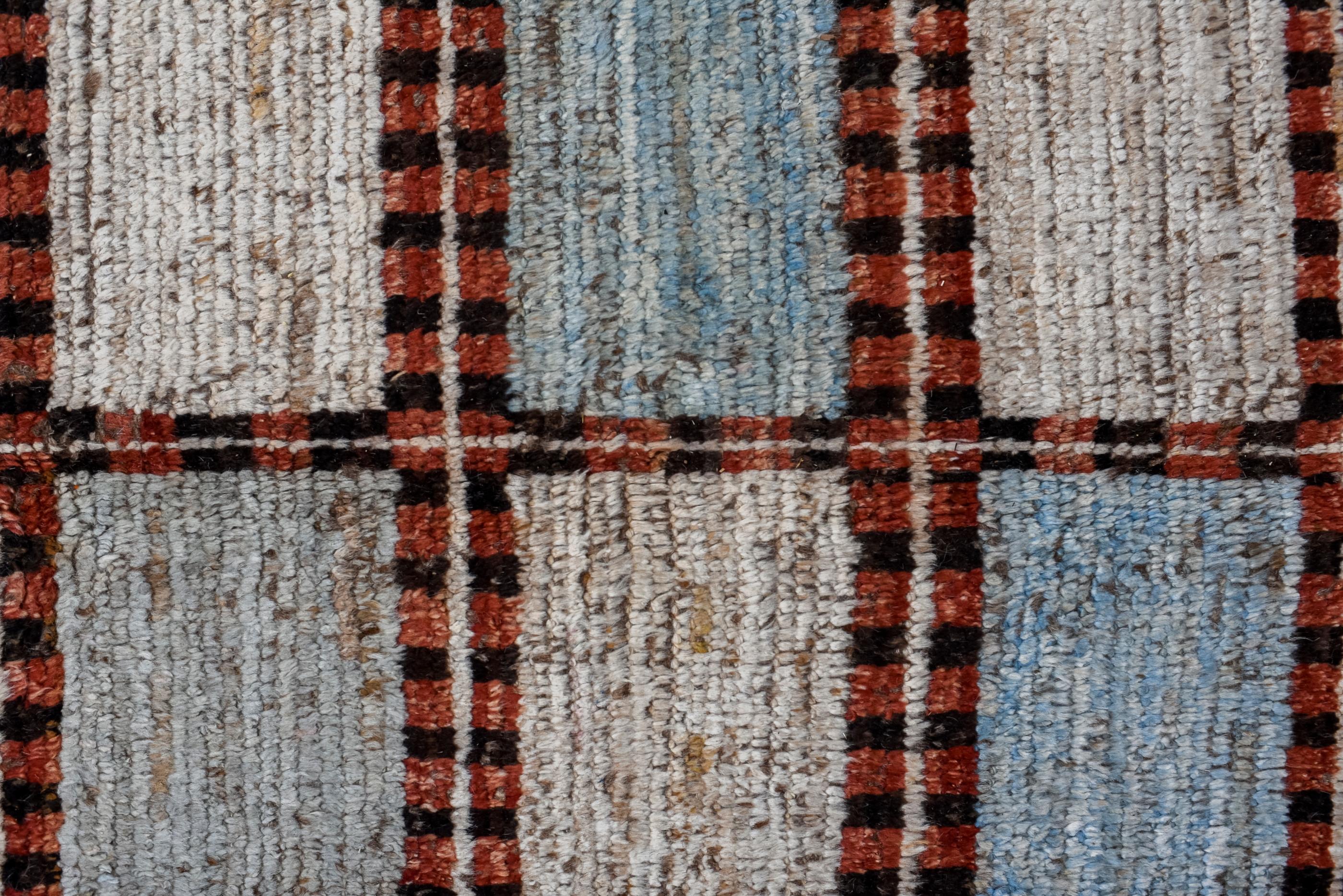 Randloser, quadratischer Tulu-Teppich mit rechteckigem Design (Handgeknüpft) im Angebot