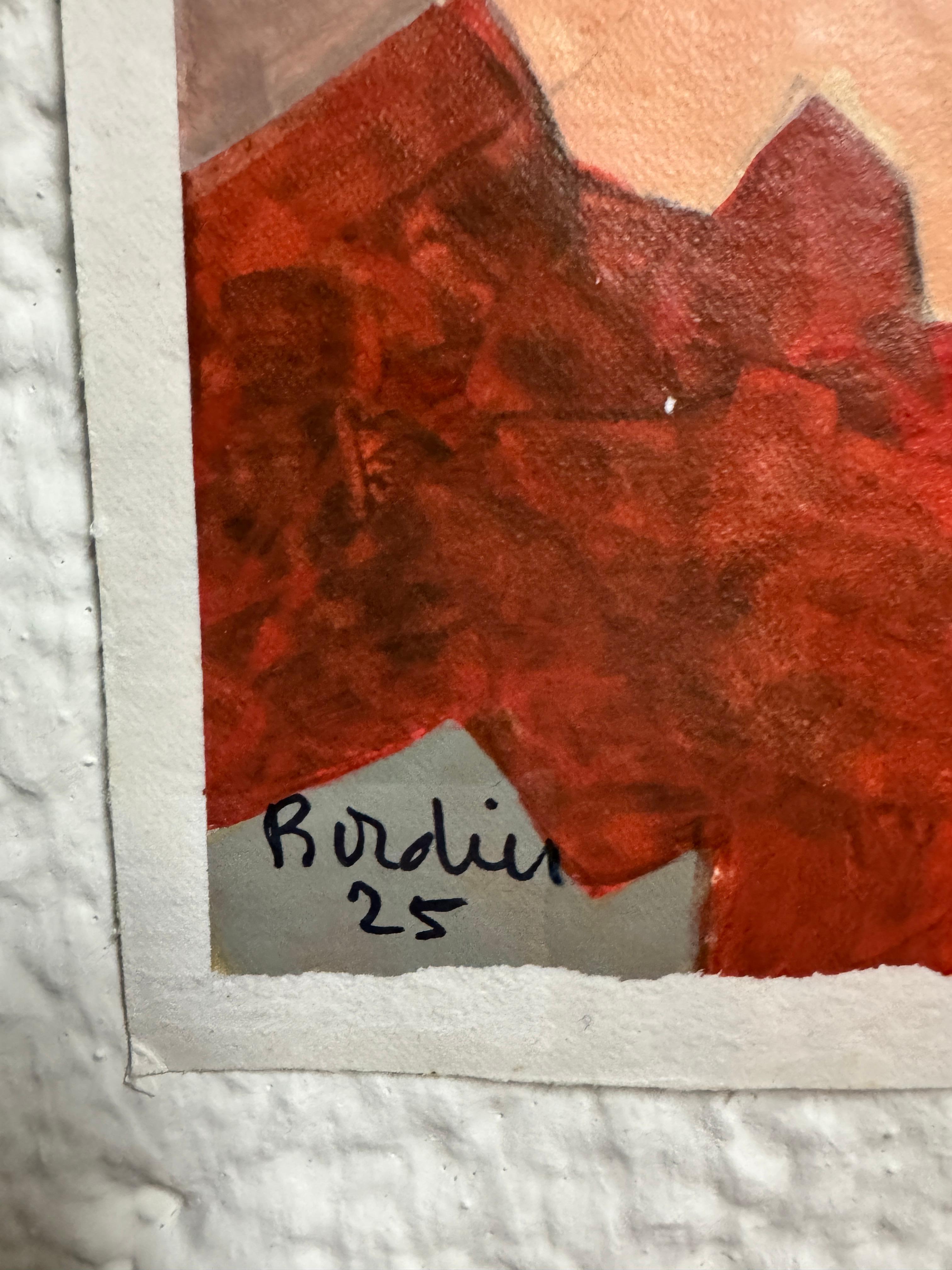 Autumn Leaves” — Contemporary abstract painting by Bordier (2025) signed
This original work by Bordin (2025) explores the subtle beauty of nature through an abstract composition inspired by autumnal shapes and hues.
Flat areas of deep red, earthy