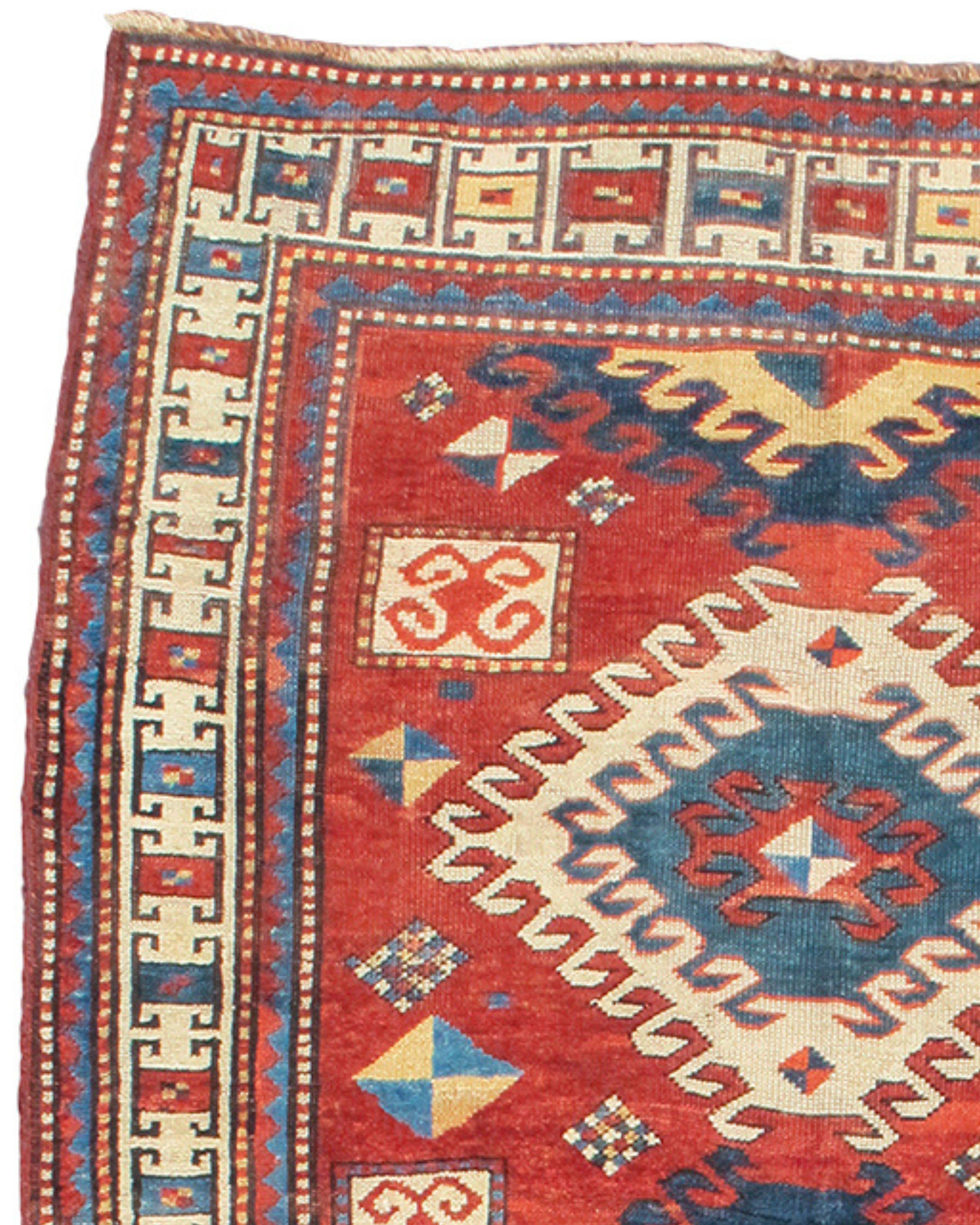 Caucasian Bordjalu Kazak Rug, Late 19th Century For Sale