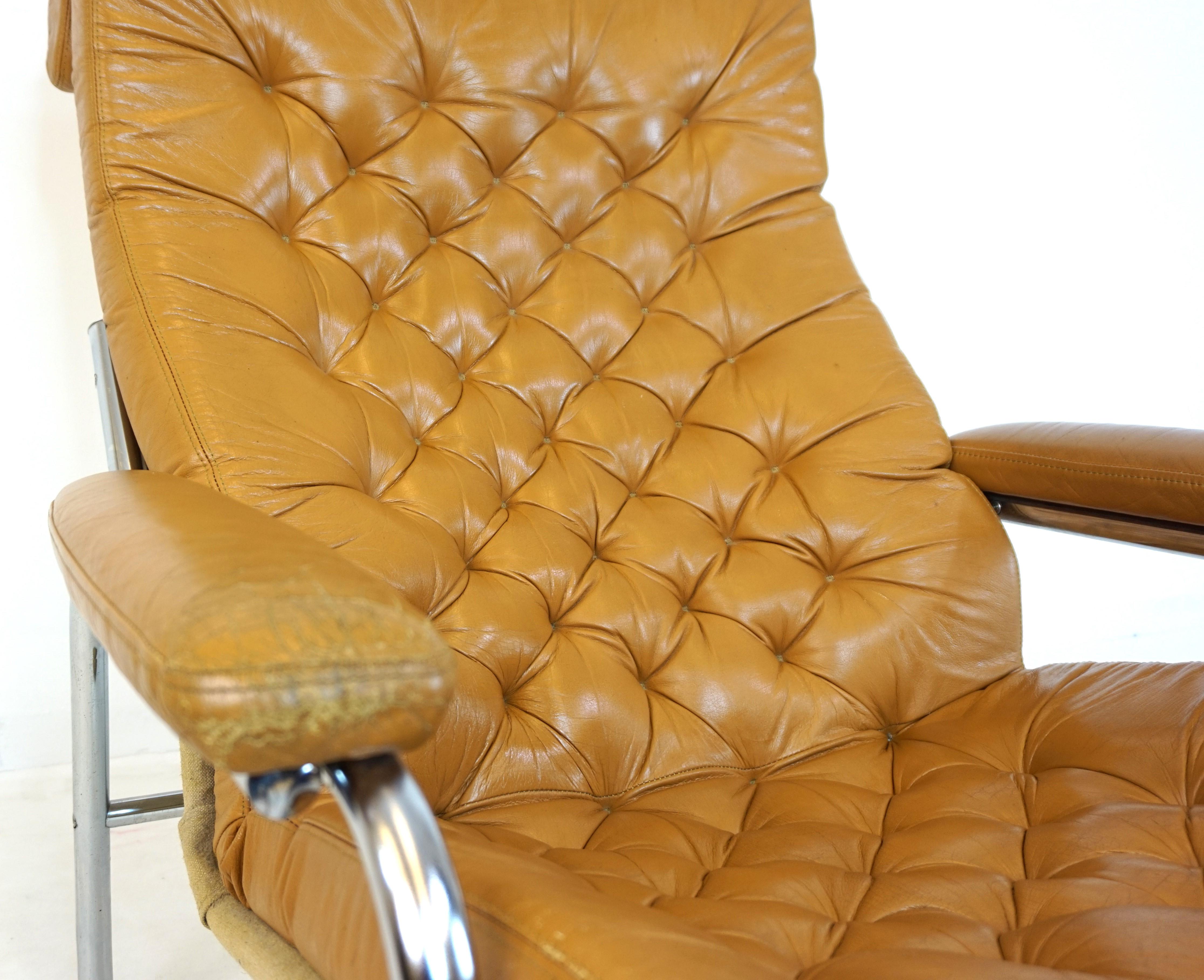 Bore leather armchair by Noboru Nakamura For Sale 2
