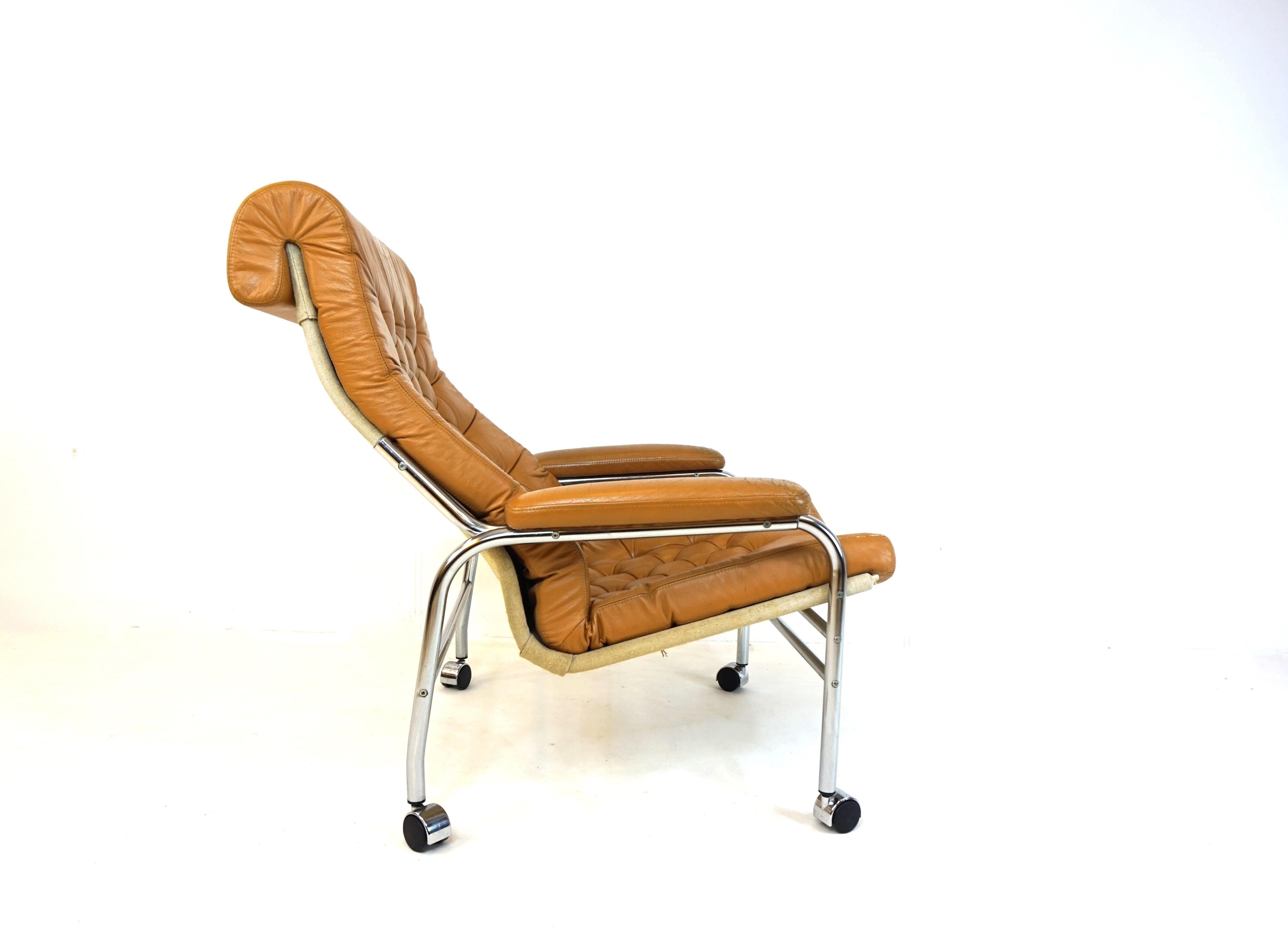 Bore leather armchair by Noboru Nakamura In Good Condition For Sale In Ludwigslust, DE