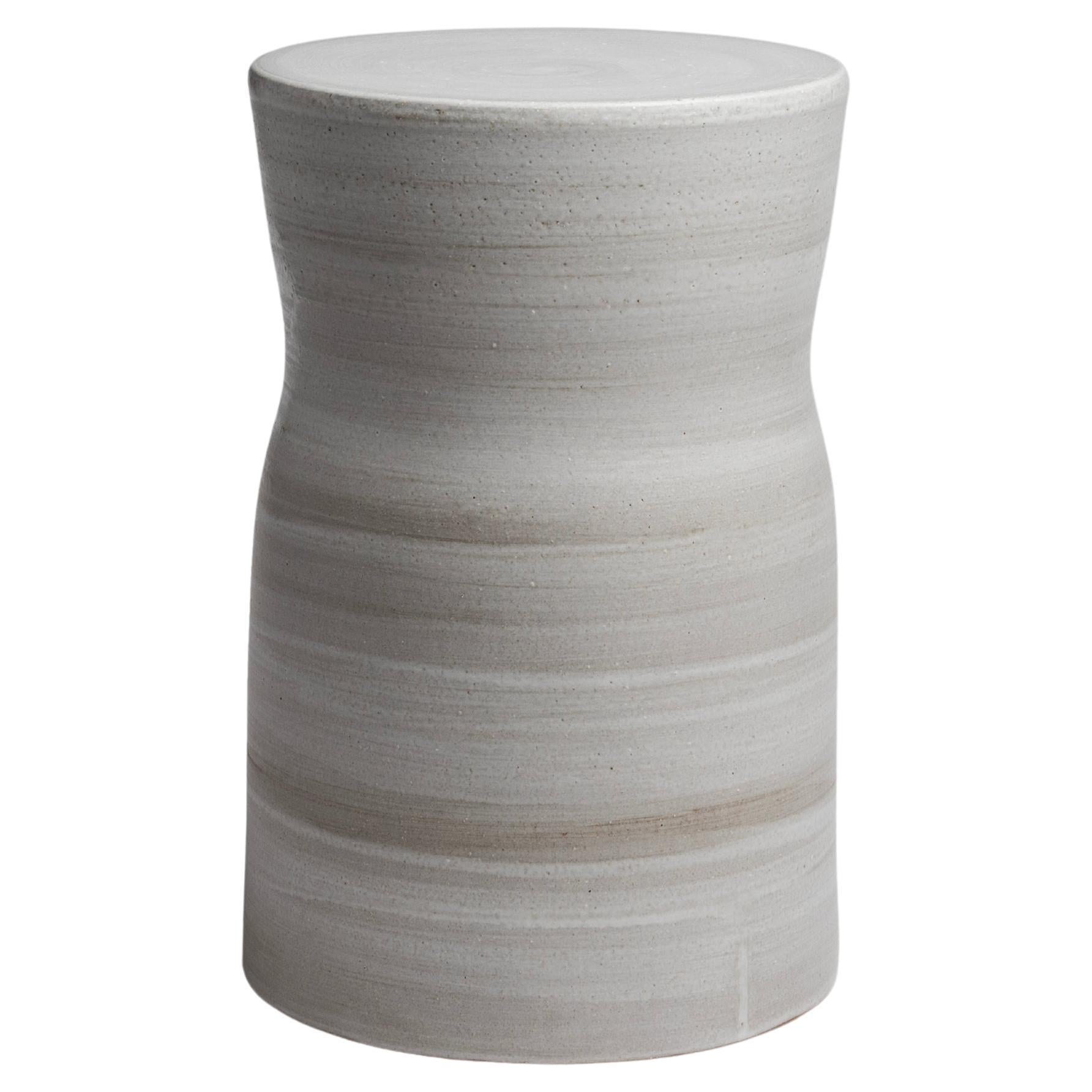 Boreale 02 Glazed Stoneware Stool by Pascale Girardin