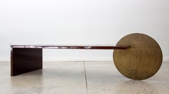 Table Borealis de Patrick Elie Naggar pour Ralph Pucci 2003  Marron et laiton