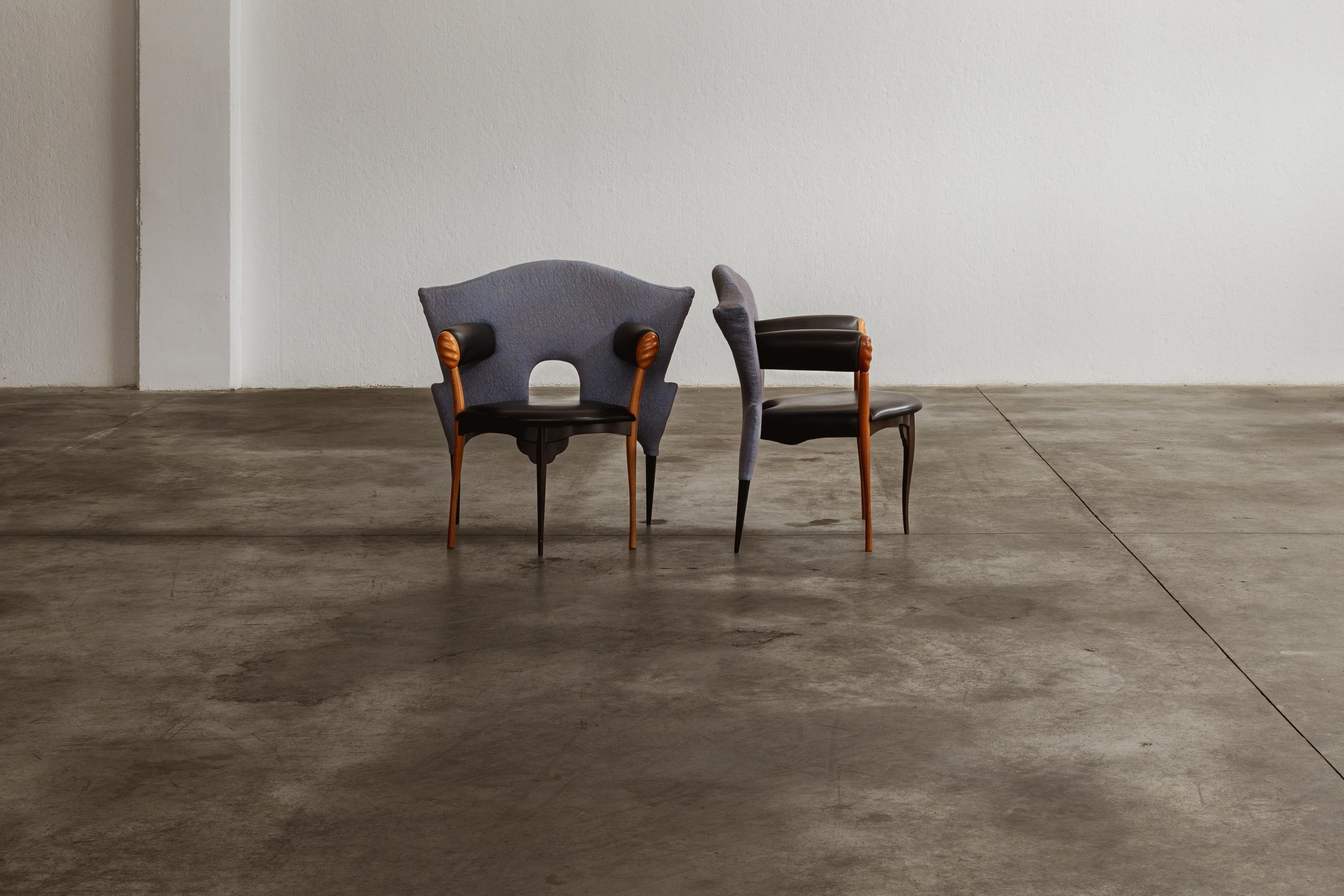 Italian Borek Sipek ”Prosim Sedni” Armchairs for Driade, 1987, Set of 2 For Sale