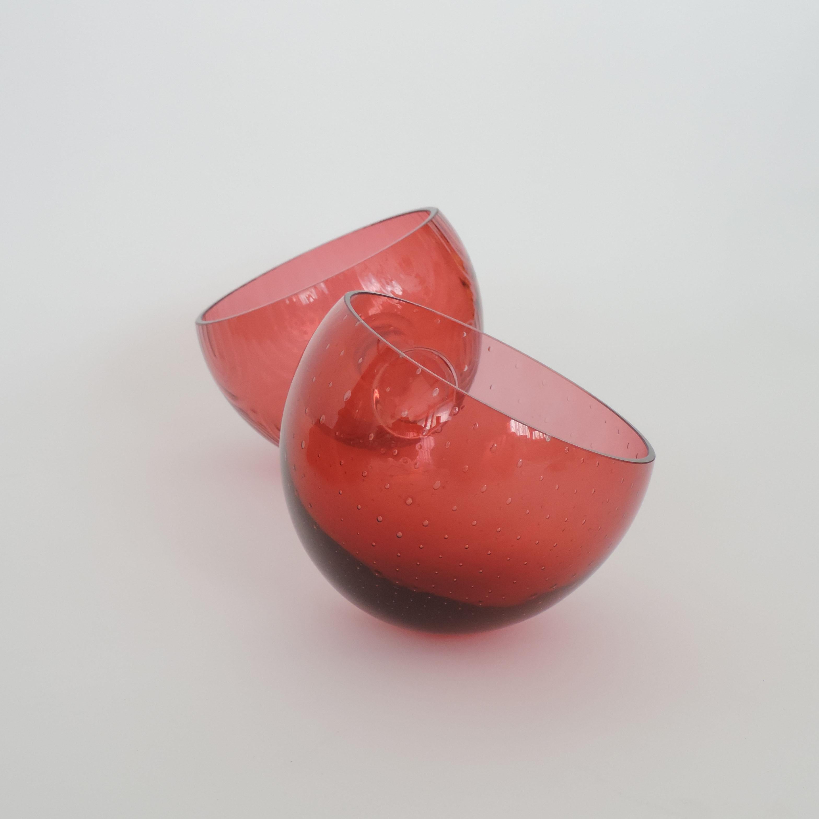 Borek Sipek Whimsical Red Blown Glass Serving Dish For Sale 2
