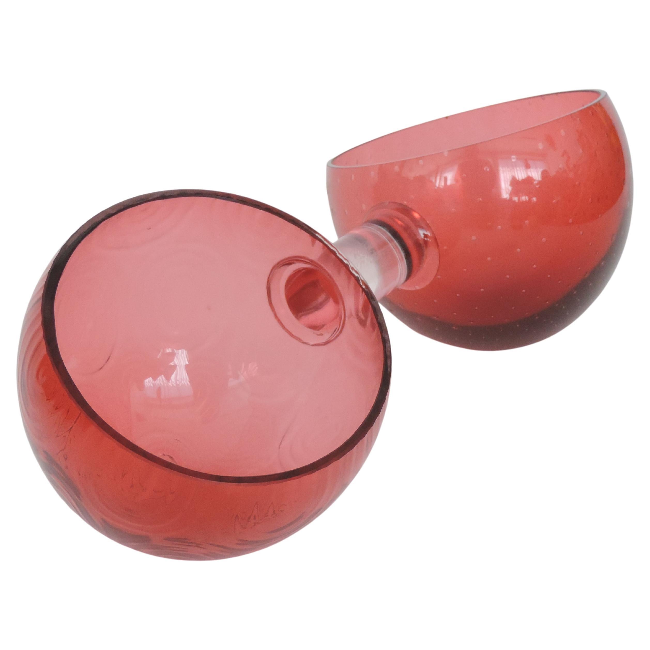 Borek Sipek Whimsical Red Blown Glass Serving Dish For Sale