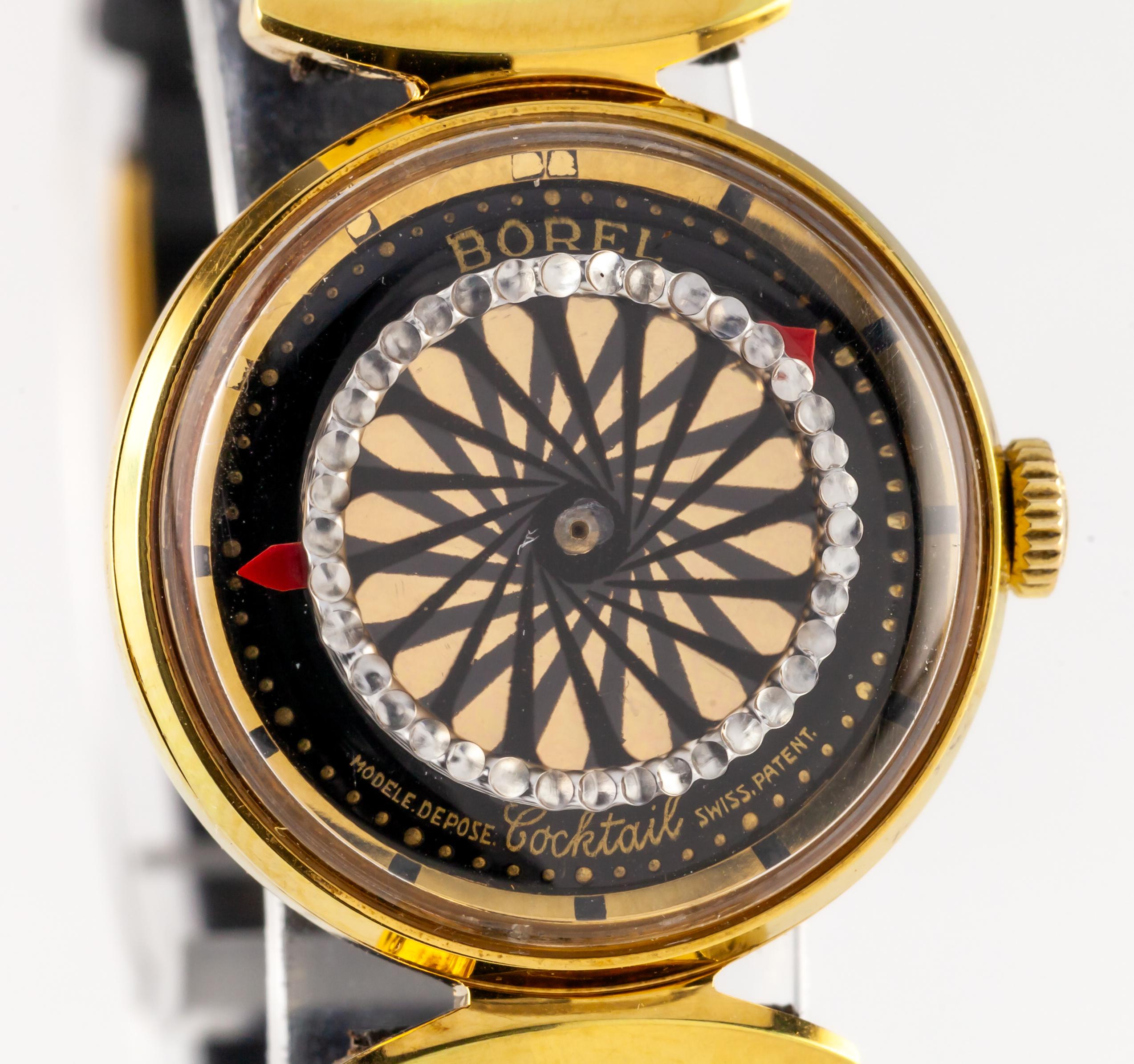 Modern Borel Women's Gold-Plated Hand-Winding Kaleidoscope Watch w/ Crystals New Band