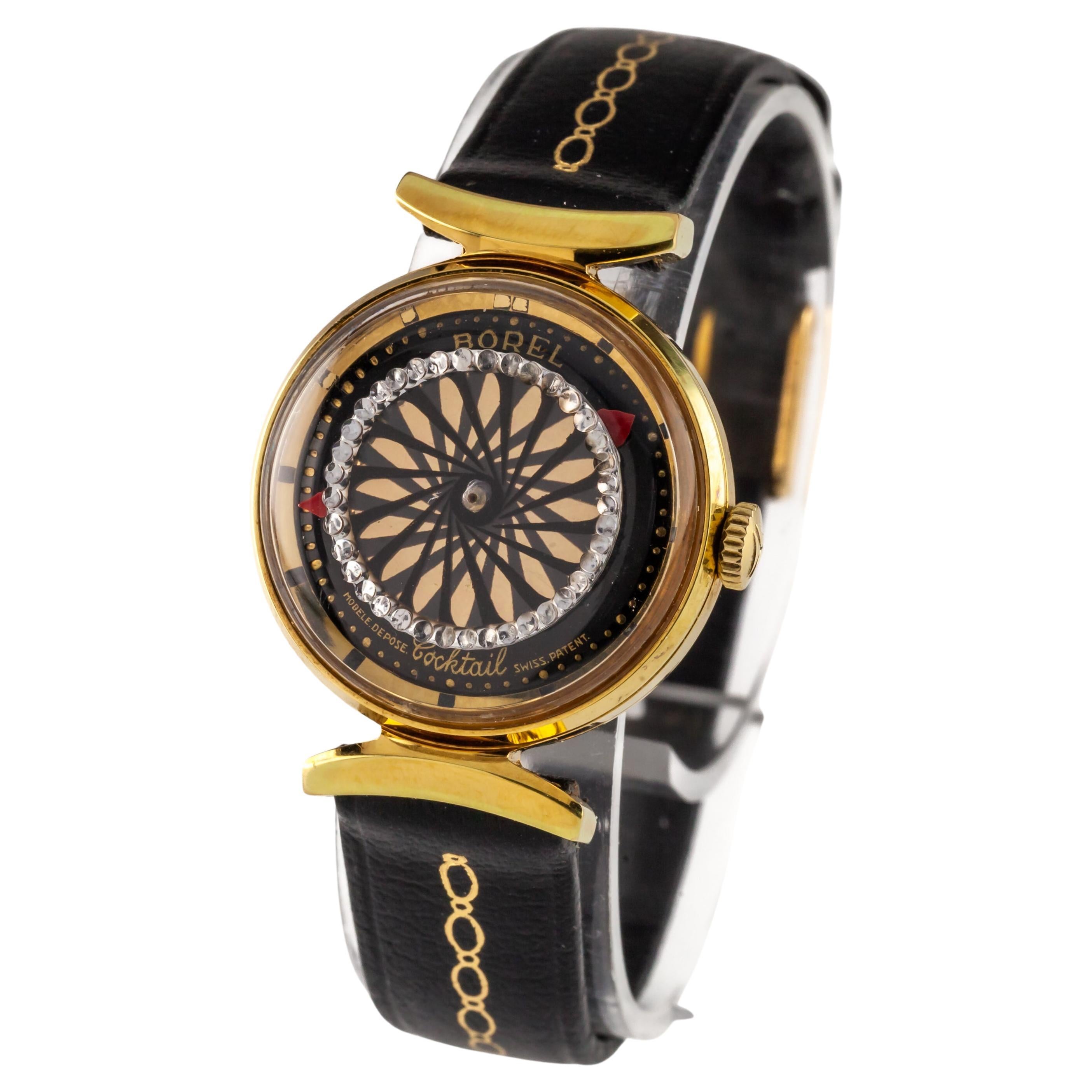Borel Women's Gold-Plated Hand-Winding Kaleidoscope Watch w/ Crystals New Band