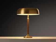 Boréns Borås Lampe de table en laiton et cuir