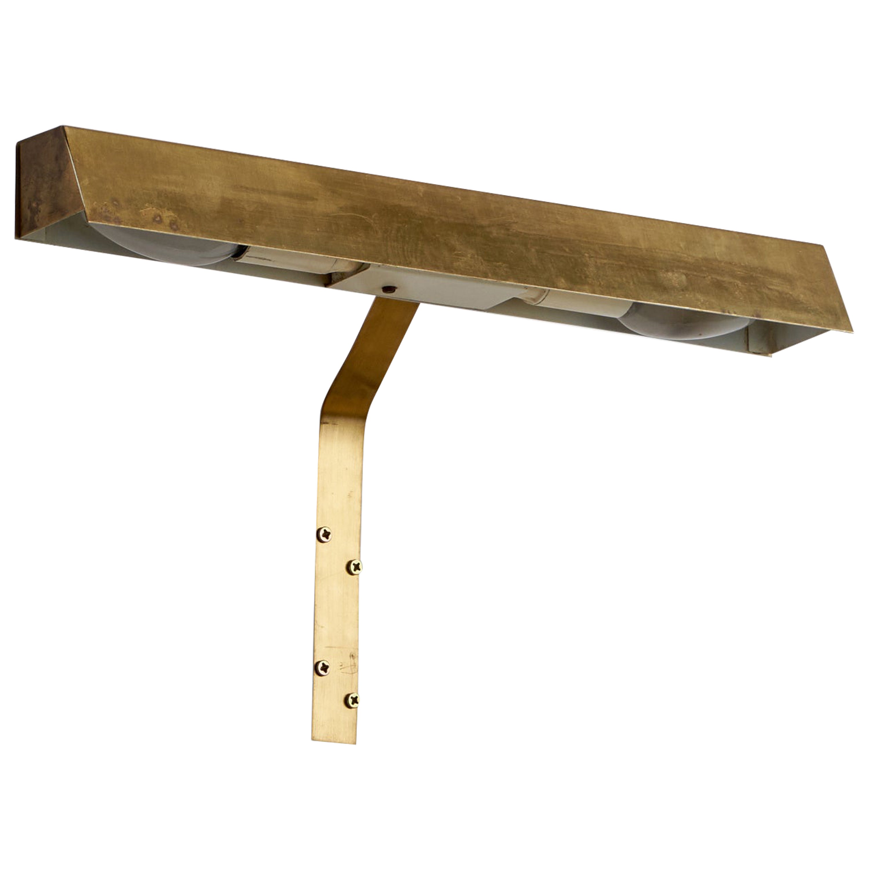 Boréns Borås, Wall Light, Brass, Sweden, 1970s