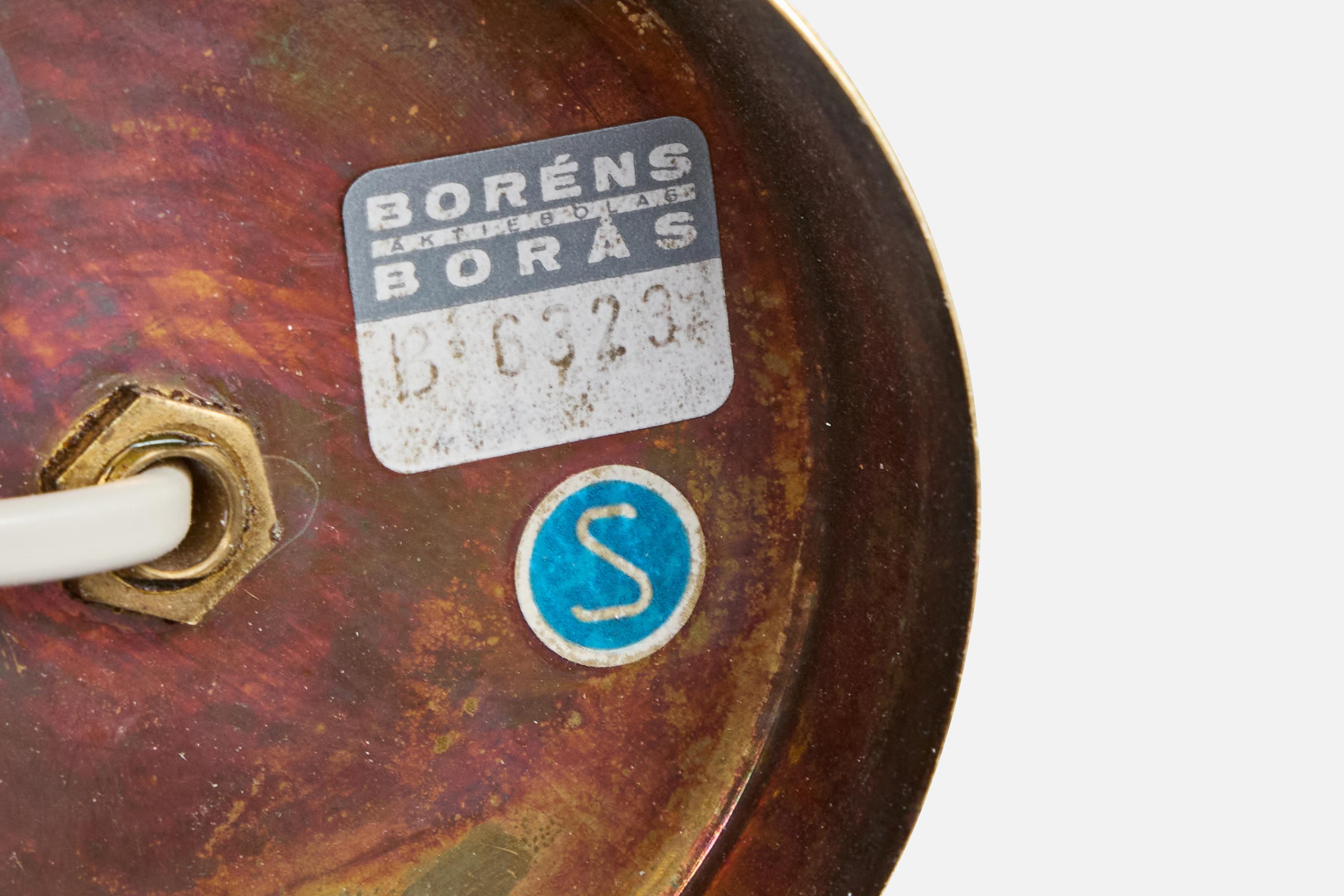 Boréns Borås, Apliques, Latón, Ratán, Suecia, 1970s en venta 3