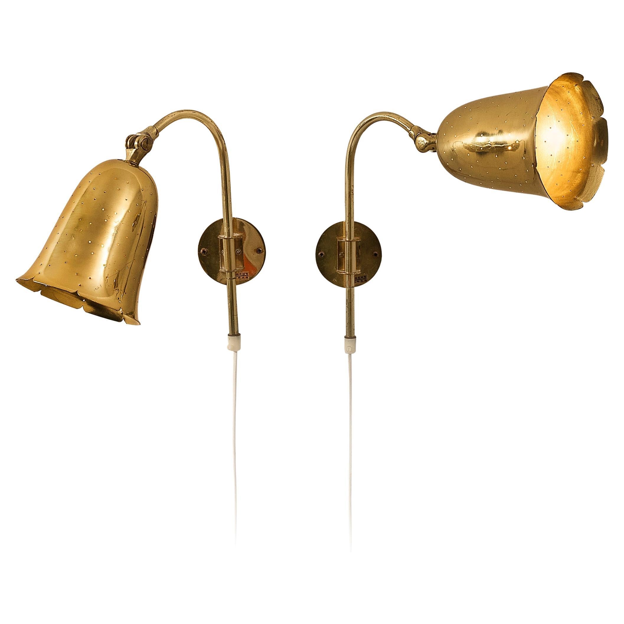 Petite Brass Wall Lights at 1stDibs