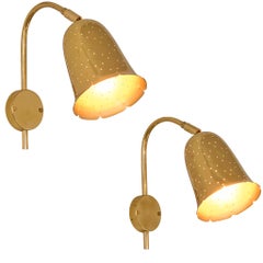 Boréns Borås Wall Lights aus gelochtem Messing
