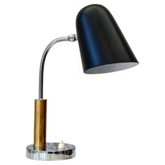 Boréns, Scandinavian modern table lamp model 503, brass & steel, Sweden, 1940s