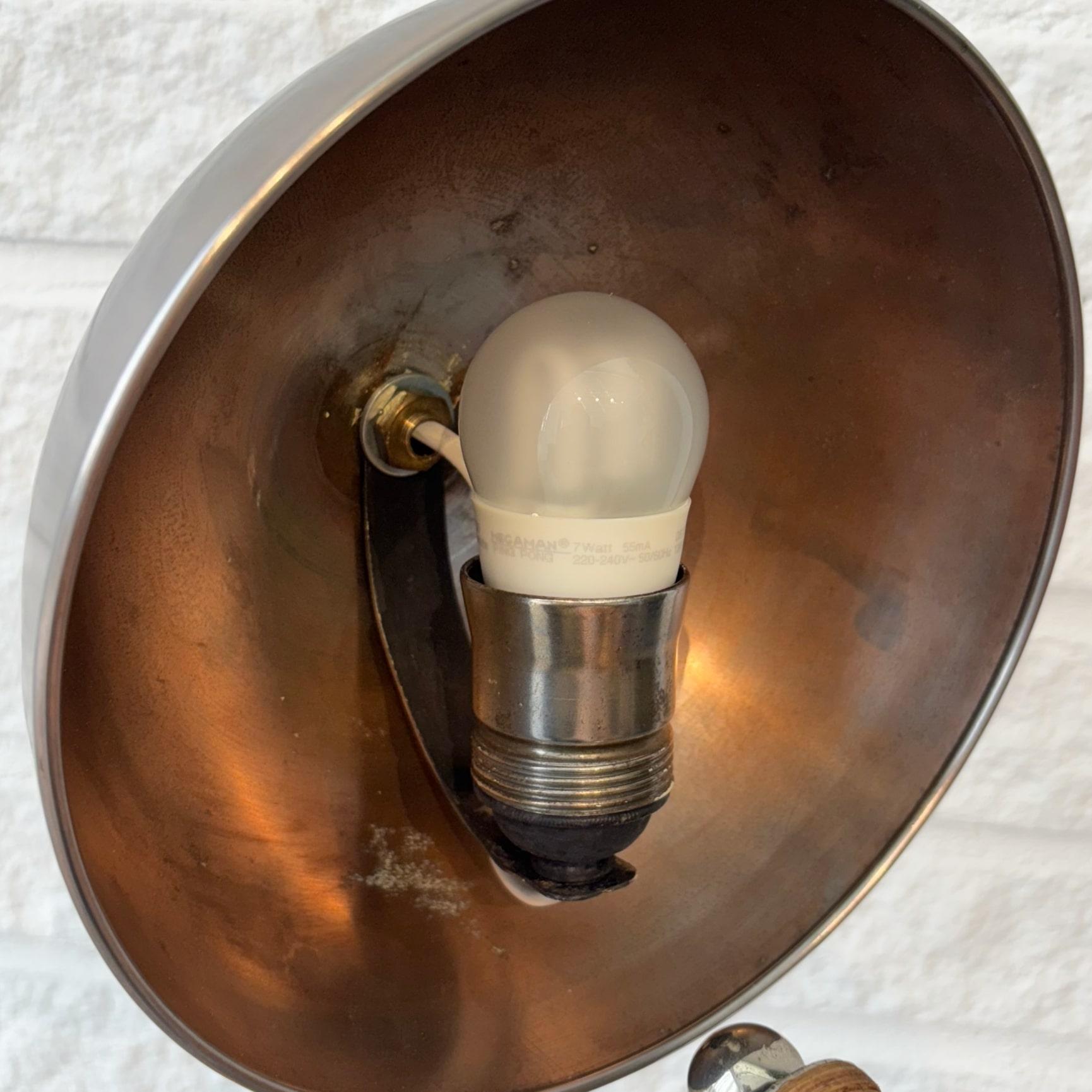 Boréns, lampe de table moderniste scandinave, acier et rotin, Suède, années 1930 en vente 8