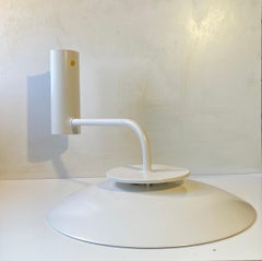 Boréns Sweden White Minimalist Wall Lamp, 1980s