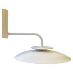 Boréns Sweden White Minimalist Wall Lamp, 1980s