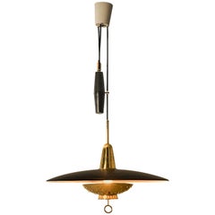 Boréns Swedish Pendant Light in Brass with Counterweight