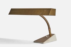Boréns, Table Lamp, Brass, Metal, Sweden, 1960s