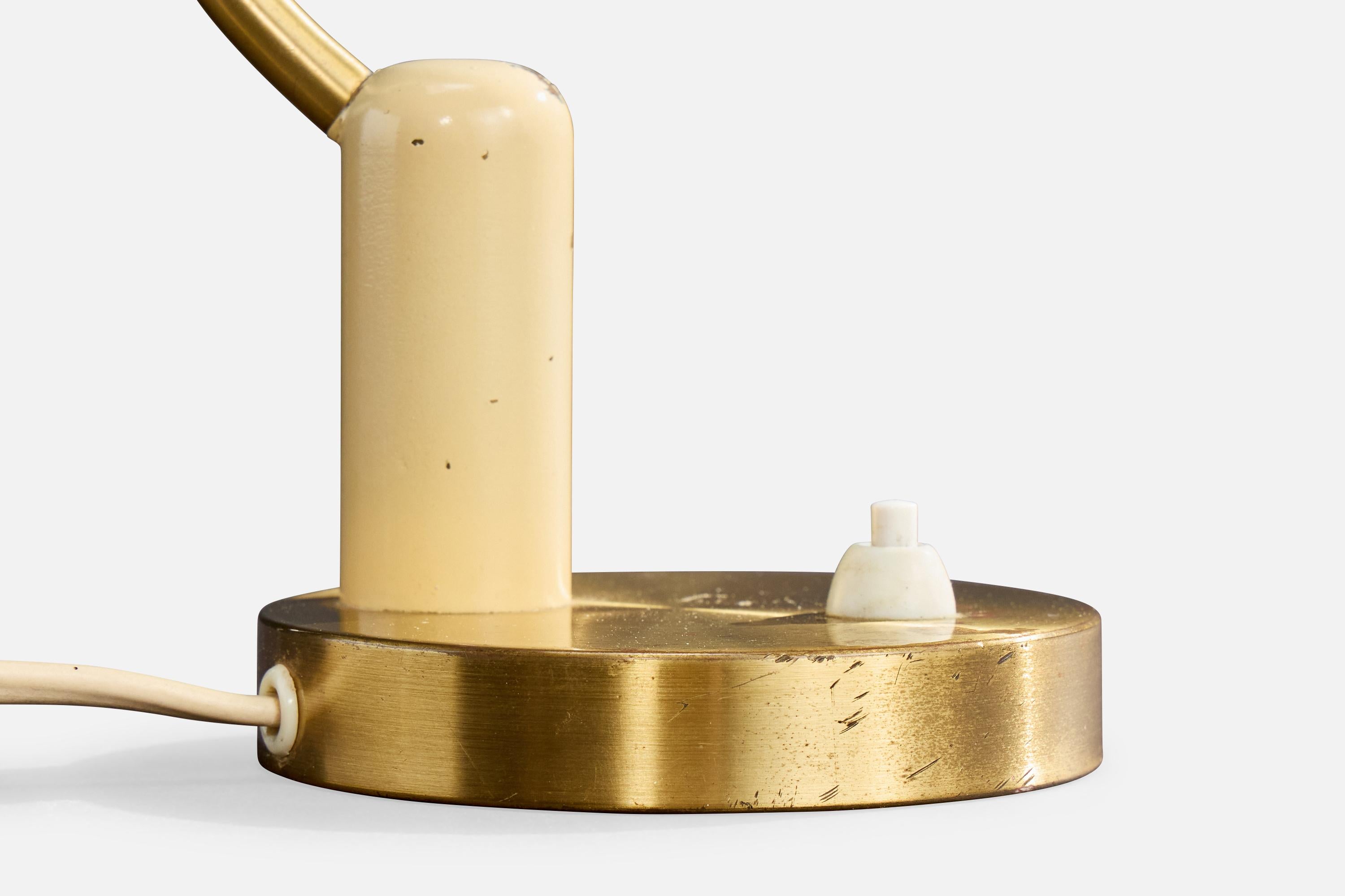 Mid-Century Modern Boréns, lampe de table, laiton, Suède, années 1950 en vente