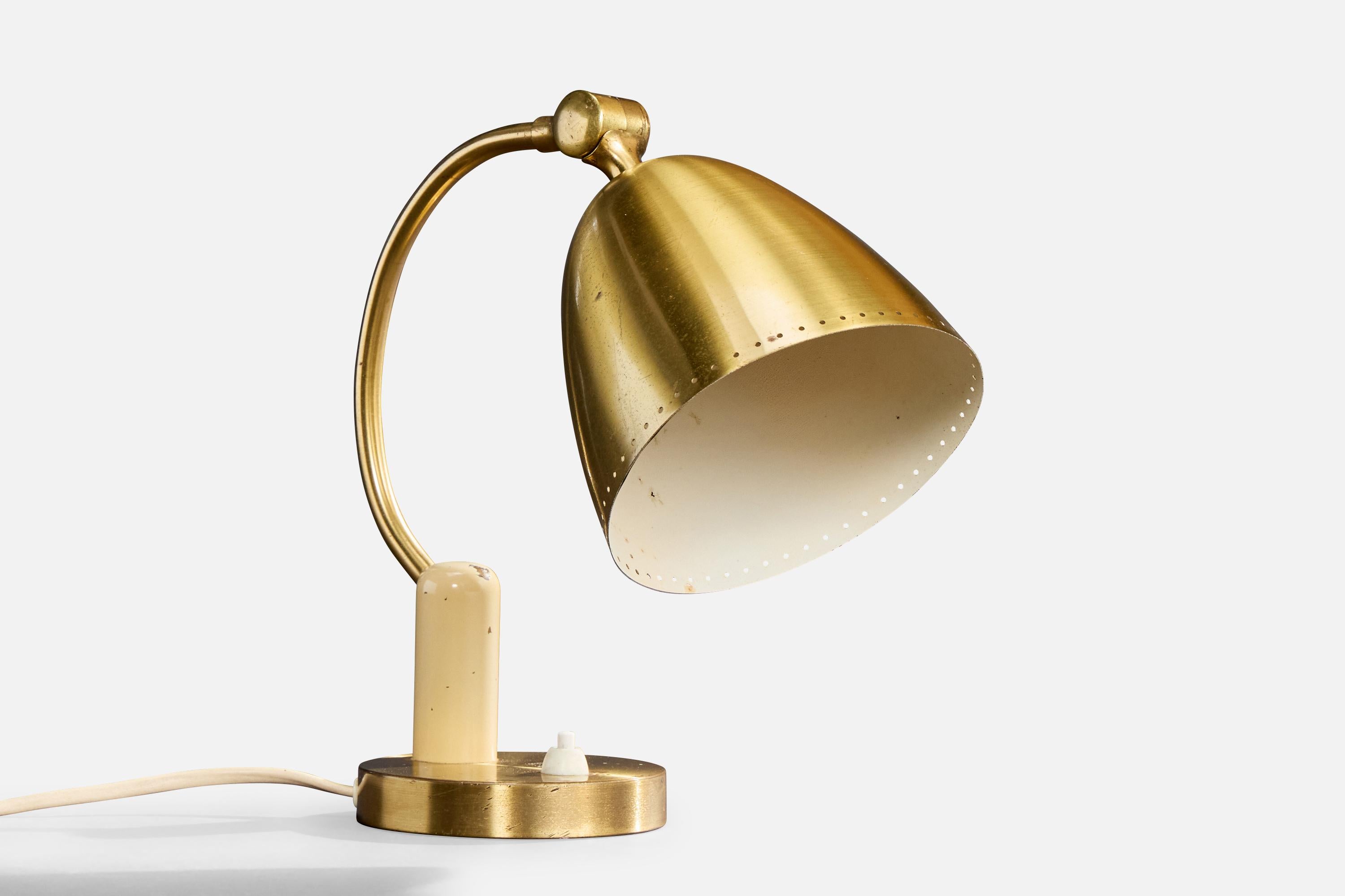 Boréns, lampe de table, laiton, Suède, années 1950 Bon état - En vente à High Point, NC