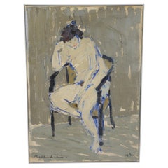 Borge Bokkenhauser, Modelo Atelier, Óleo sobre lino, 1943