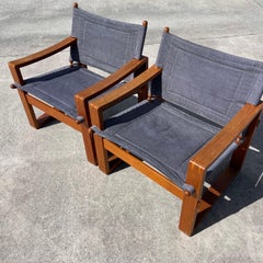 Borge Jensen für Bernstorffsminde Møbelfabrik Safari-Stühle aus Teakholz - ein Paar