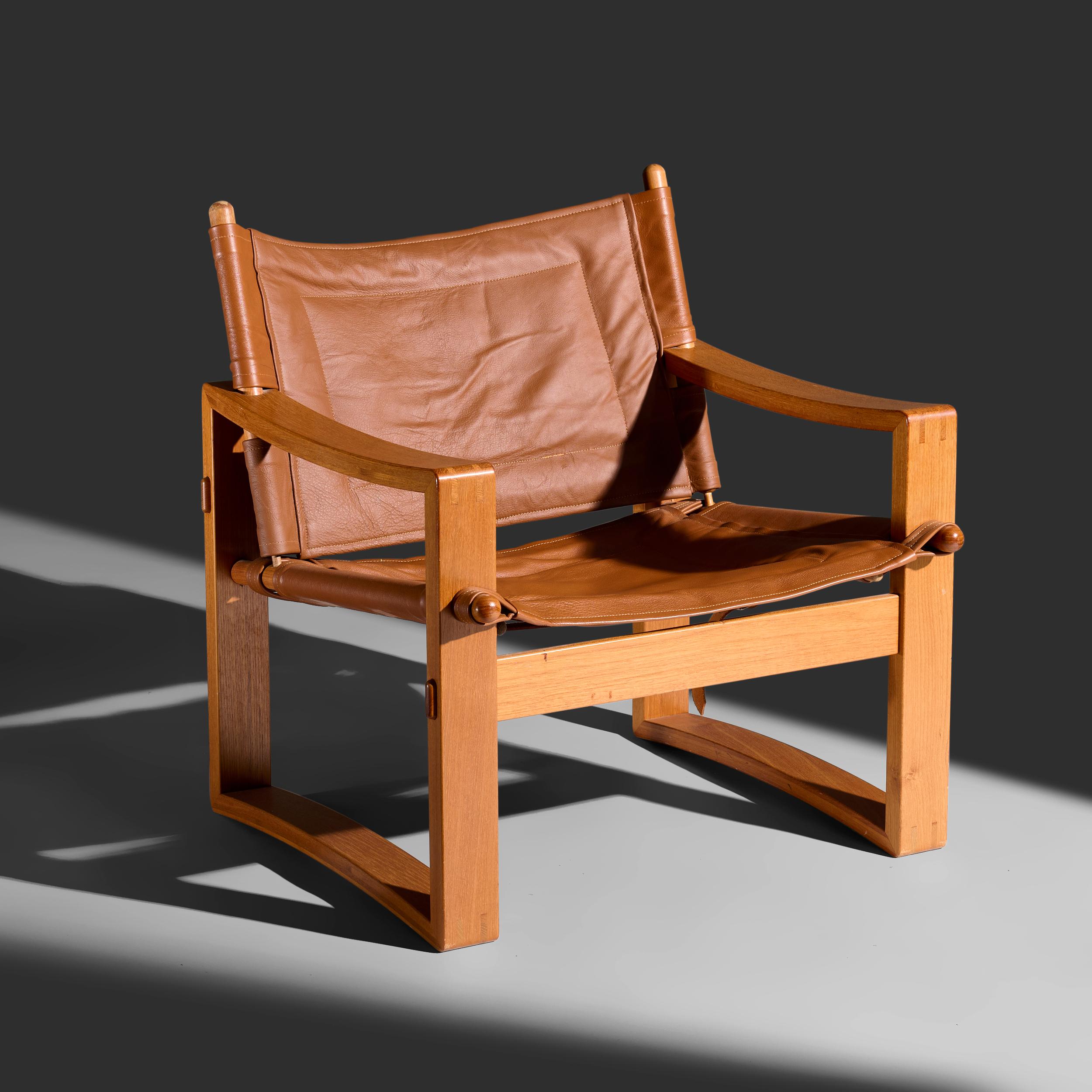 Borge Jensen Safari tumbonas, pareja Bernstorffsminde Mobelfabrik Dinamarca en Excelente estado para la venta en Skokie, IL