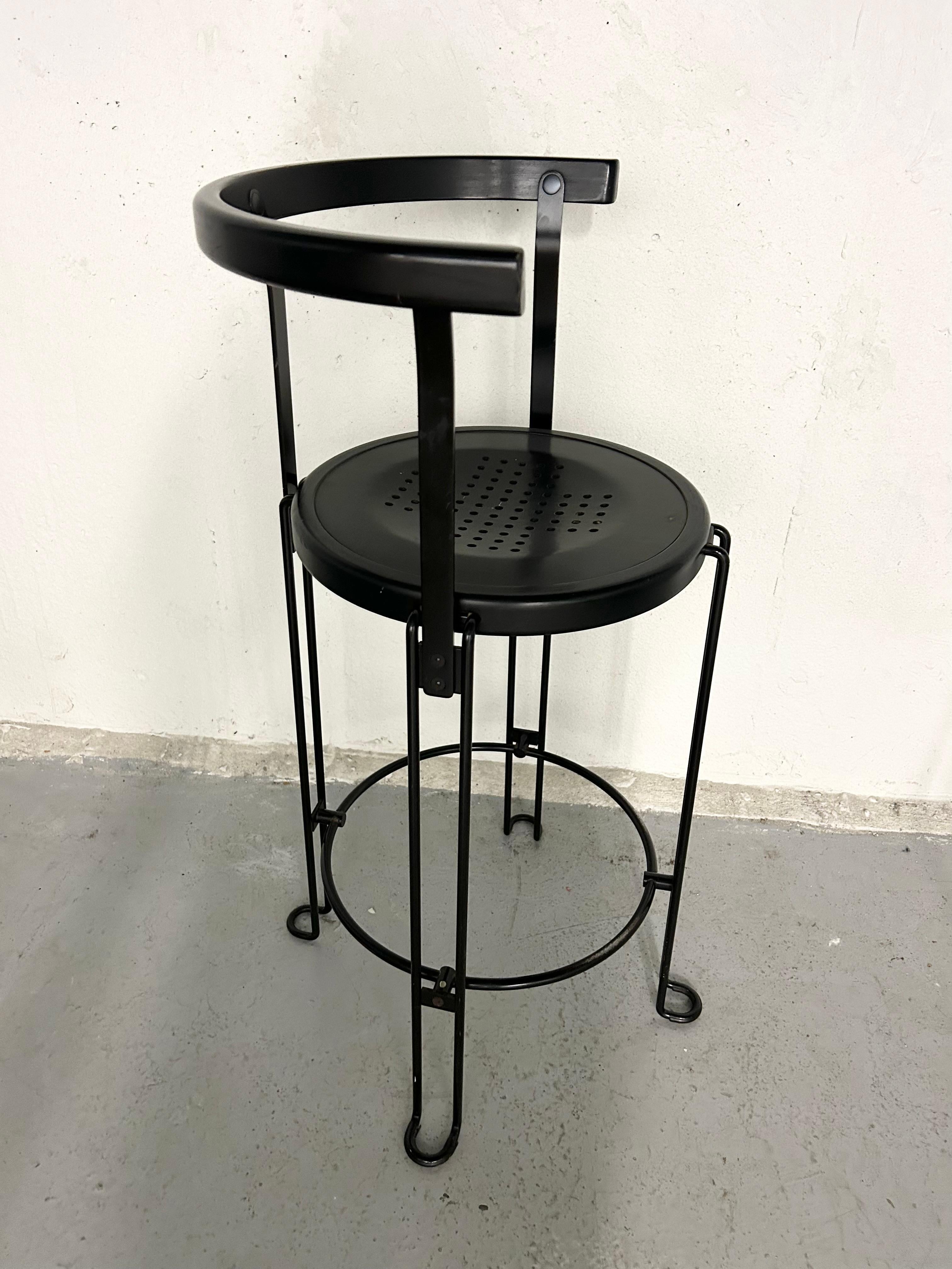 Borge Lindau for Bla Station Sweden, 1986 B4-65 Counter Height Stool 5