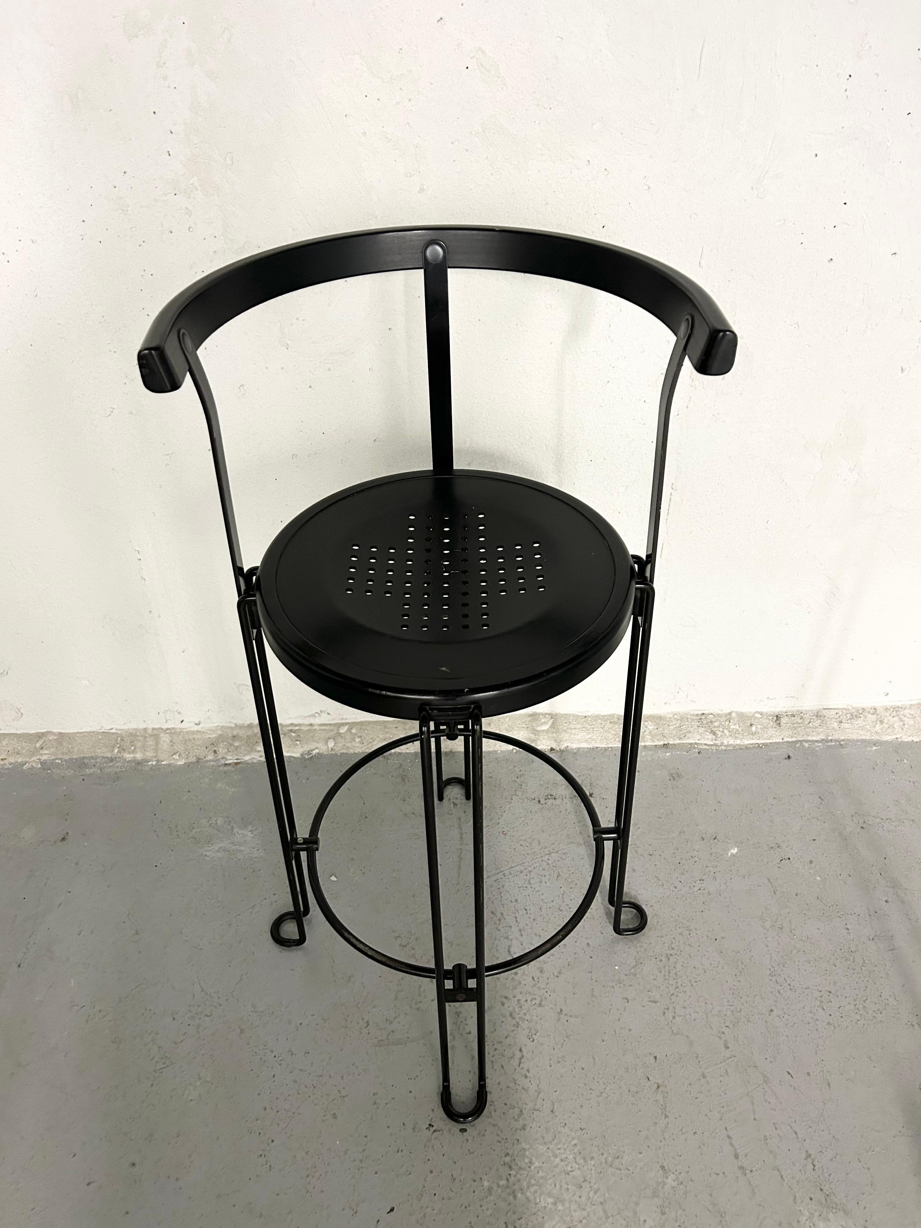 Borge Lindau for Bla Station Sweden, 1986 B4-65 Counter Height Stool In Good Condition In Brooklyn, NY