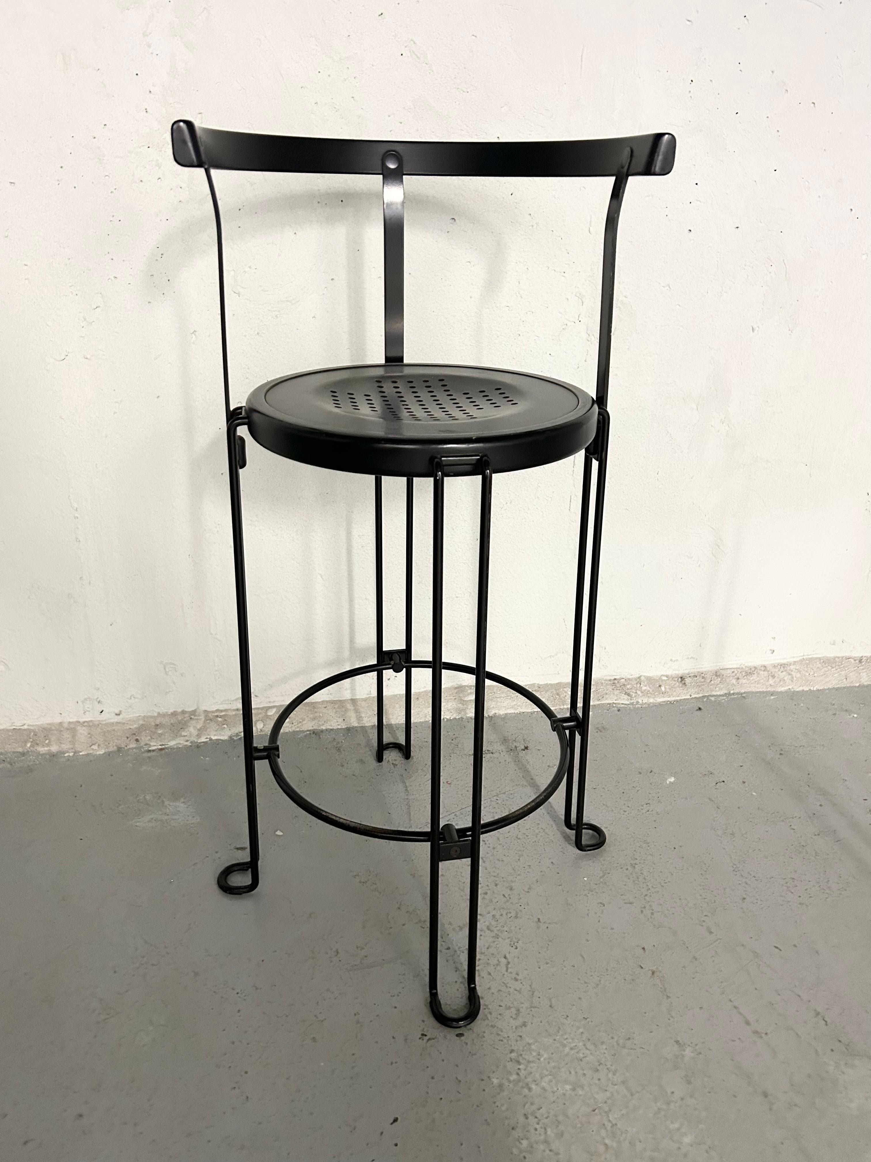 Late 20th Century Borge Lindau for Bla Station Sweden, 1986 B4-65 Counter Height Stool