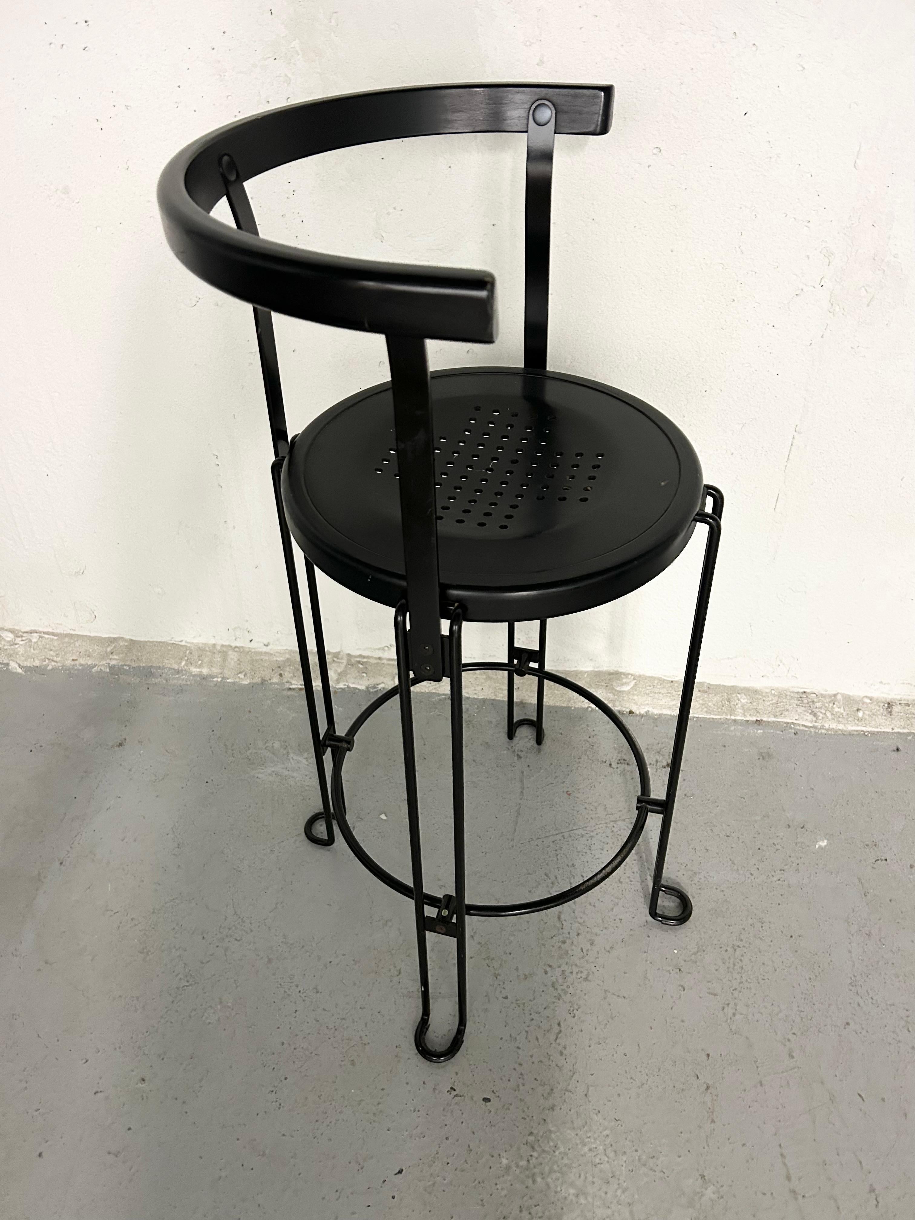 Borge Lindau for Bla Station Sweden, 1986 B4-65 Counter Height Stool 1