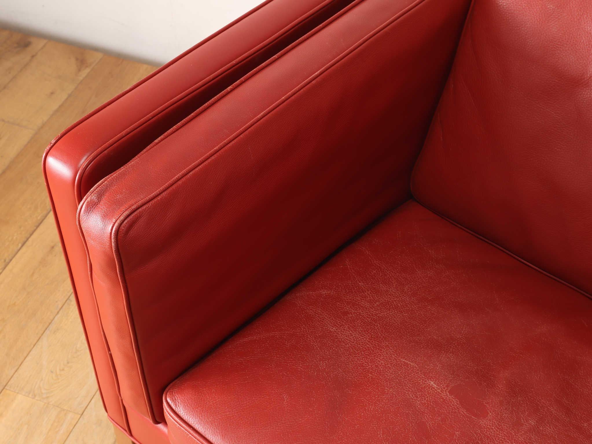 Cuir Sofa Borge Mogensen 2 Seater Modèle.2332  1980's en vente