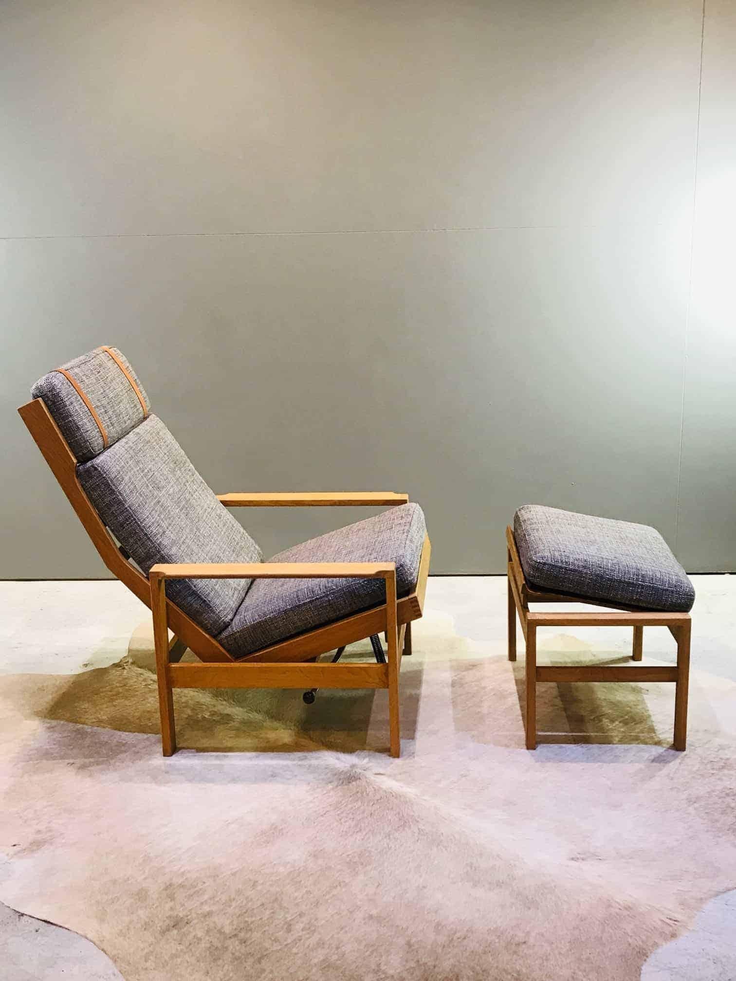 Danish Borge Mogensen 248 Chair and Footstool