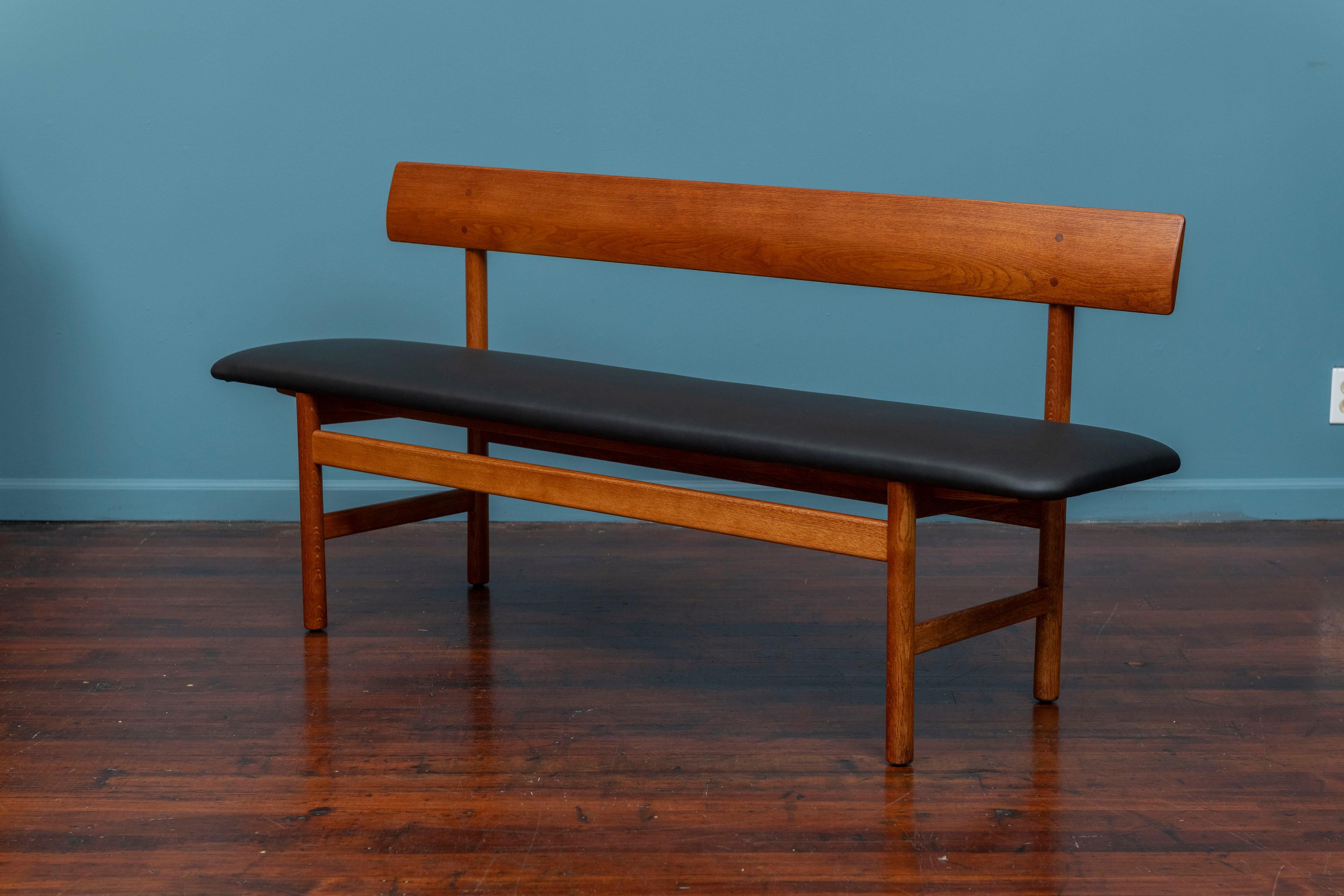 Scandinavian Modern Borge Mogensen 3171 Bench for Fredericia Circa 1961 For Sale