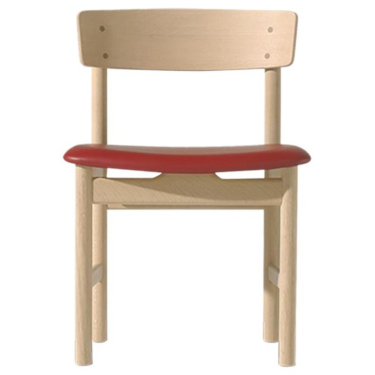 Borge Mogensen 3236 Dining Chair, Smoked Oak, Leather For Sale at 1stDibs