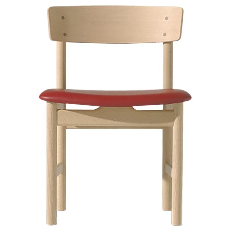 Borge Mogensen 3236 Dining Chair, Soaped Oak, Leather