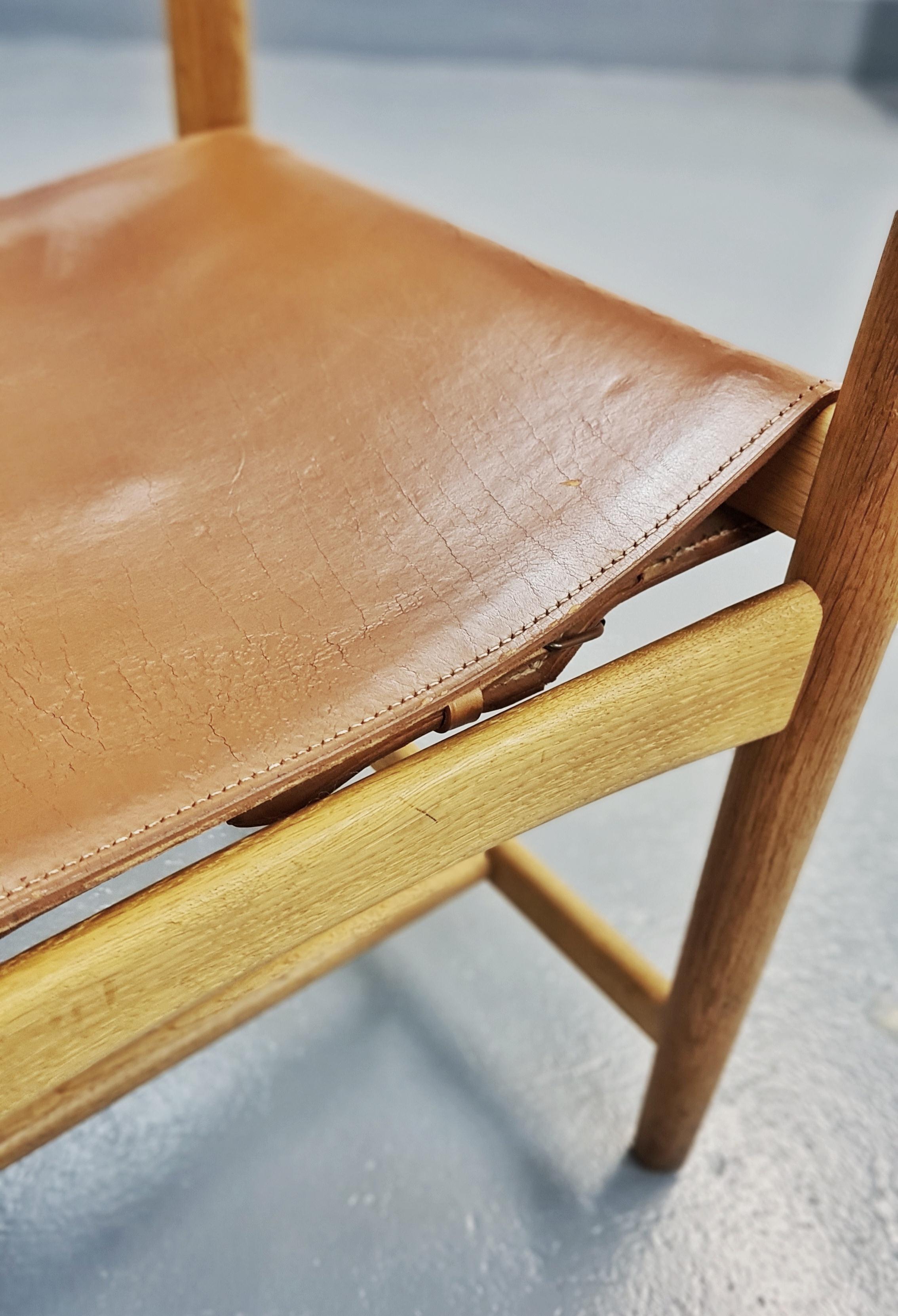 Mid-20th Century Borge Mogensen Armchair 3238 “Hunting Chair” for Fredericia
