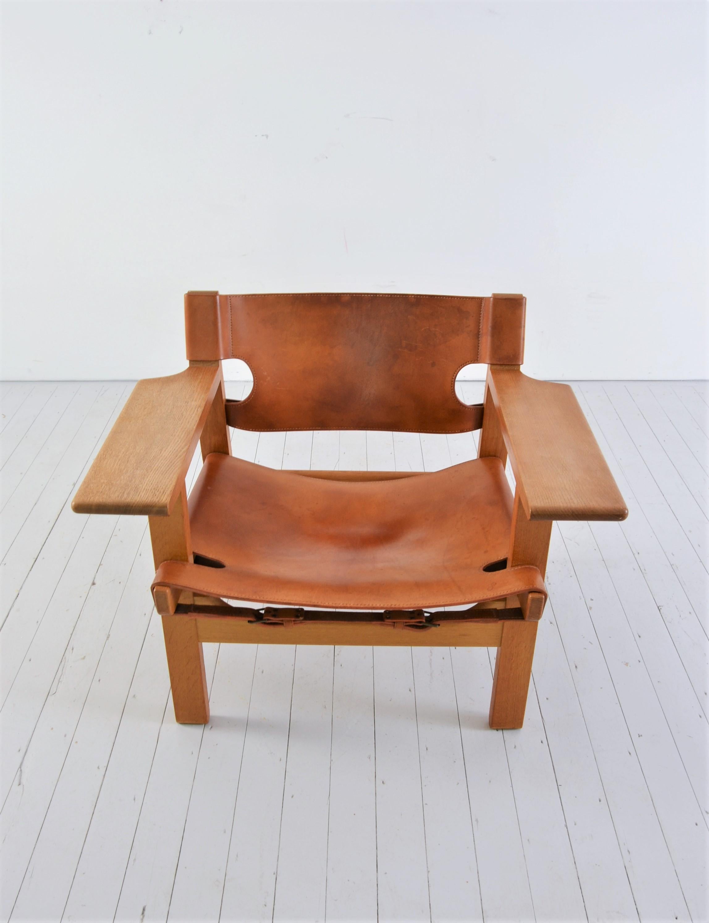 Mid-20th Century Borge Mogensen BM2226 Spanish Chair for Fredricia Stolenfabrik, Denmark