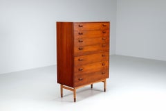 Comodino di Borge Mogensen in teak, Soborg Mobelfabrik, Danimarca, 1960