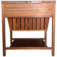 Vintage Borge Mogensen Danish Midcentury Sewing Table Model D12, 1960s