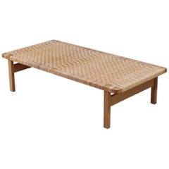 Borge Mogensen Danish Modern Oak and Rattan Cane Bench or Table Model 5275