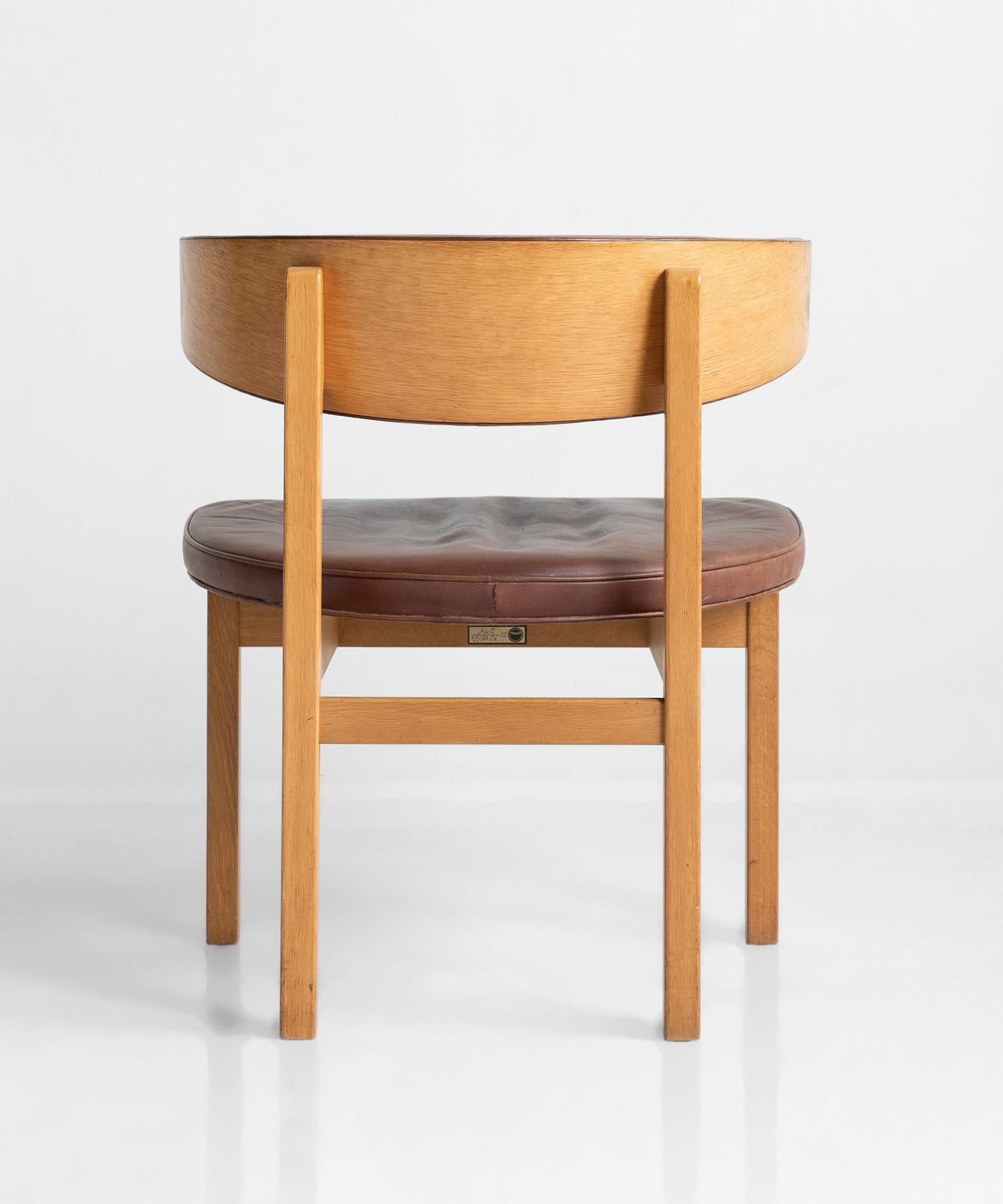 Borge Mogensen Desk Chair, Denmark, circa 1975 In Good Condition In Culver City, CA