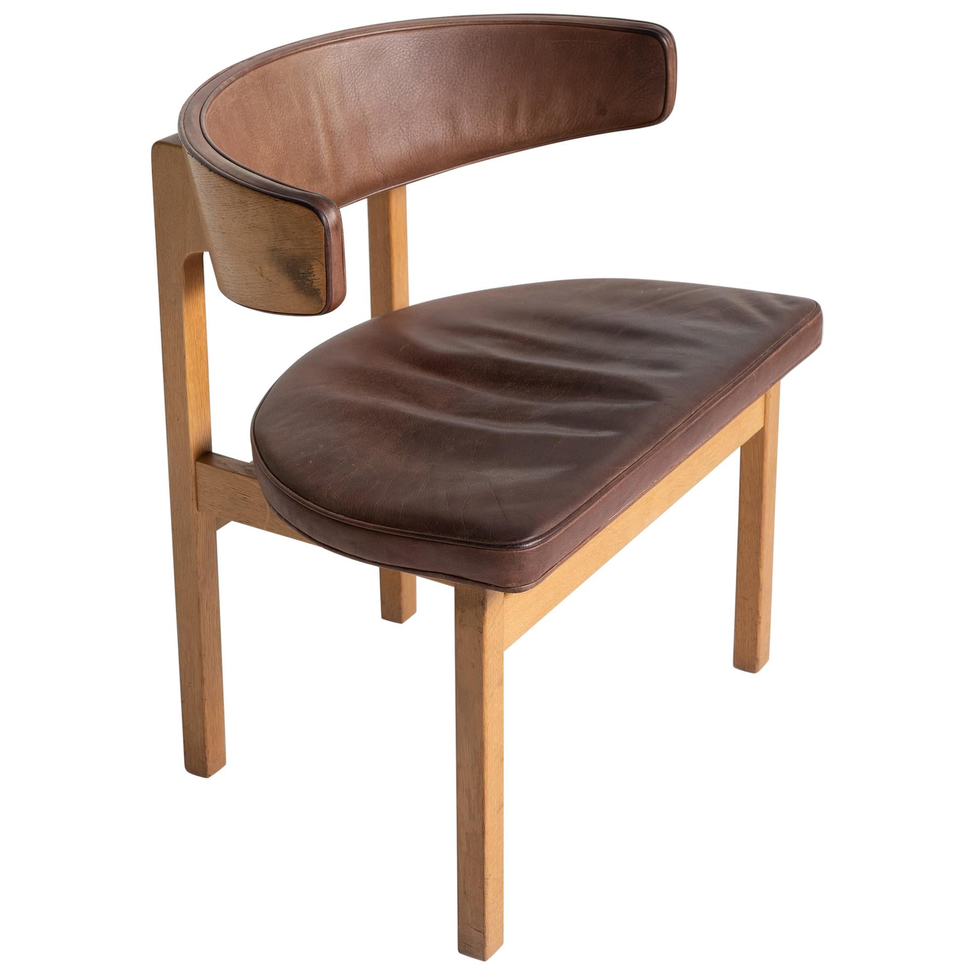 Borge Mogensen Desk Chair, Denmark, circa 1975