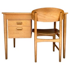 Scrivania e sedia Borg Mogensen Oak Soborg Mobler Danimarca 1954 Tavolo da scrittura