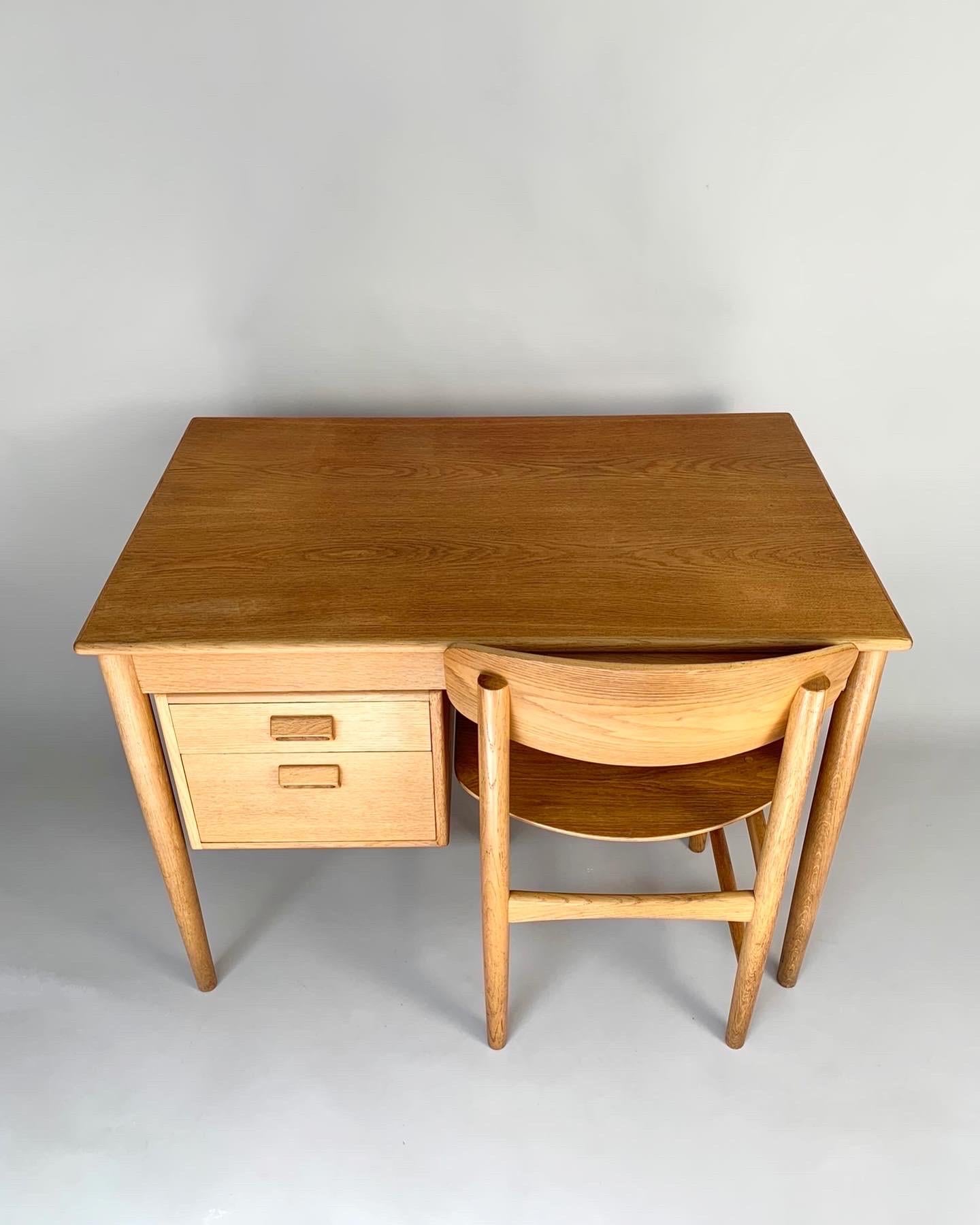 Borge Mogensen Schreibtisch & Stuhl Eiche Soborg Mobler Dänemark 1954 Schreibtisch (Dänisch) im Angebot