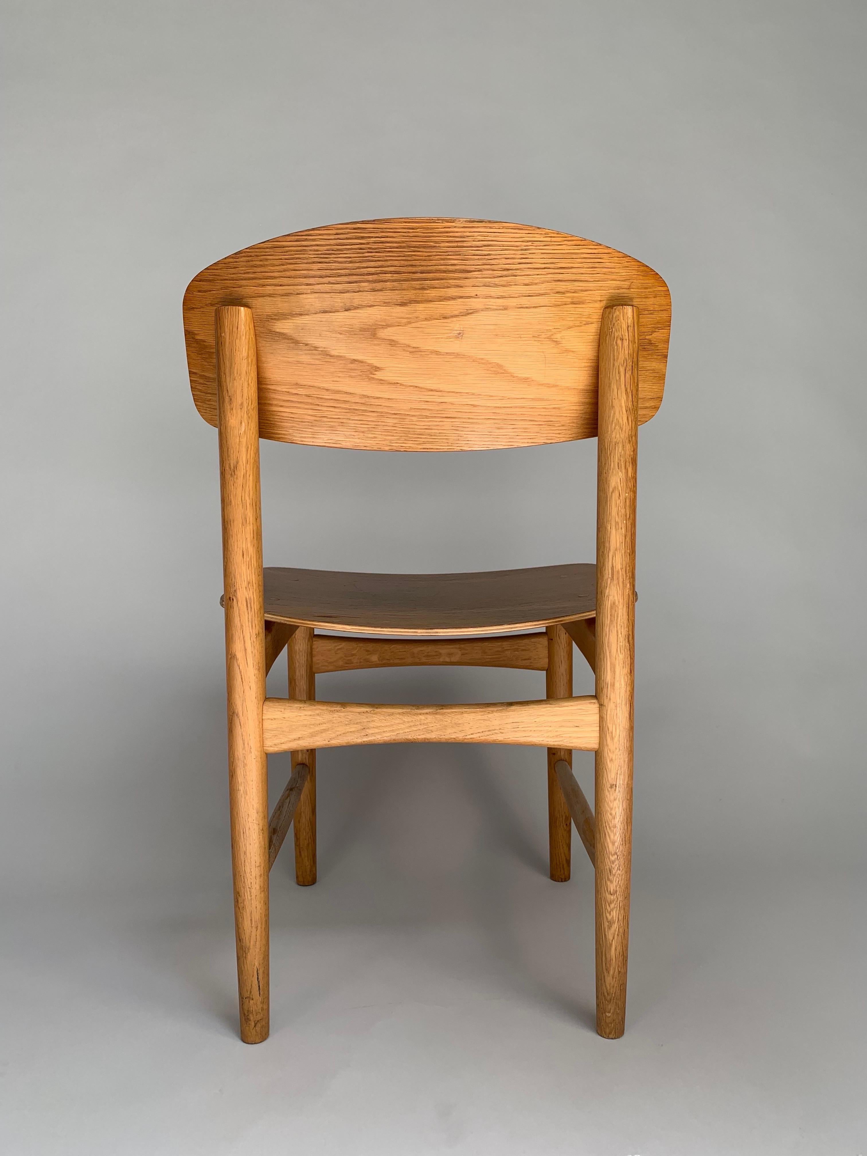 Borge Mogensen Schreibtisch & Stuhl Eiche Soborg Mobler Dänemark 1954 Schreibtisch (Mitte des 20. Jahrhunderts) im Angebot